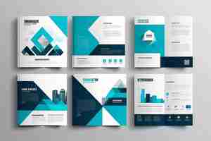 Photo corporate business presentation guide brochure template