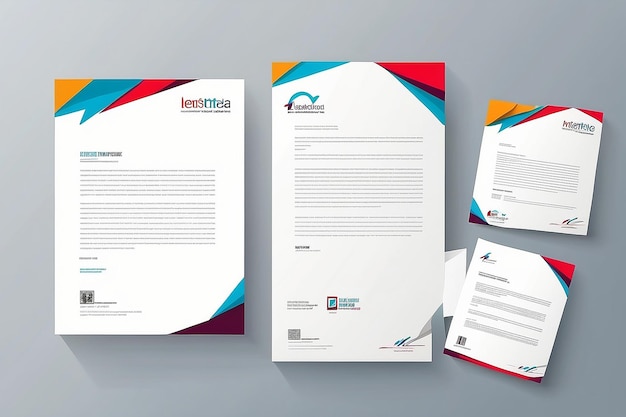 Corporate business style letterhead template Vector illustration