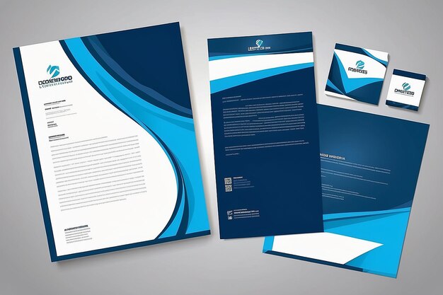 Corporate business style letterhead template Vector illustration