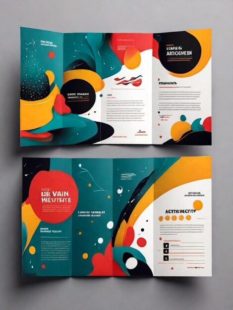 Photo corporate business trifold brochure template modern creative and professional tri fold brochure vector design simple and minimalist promotion layout with blue color