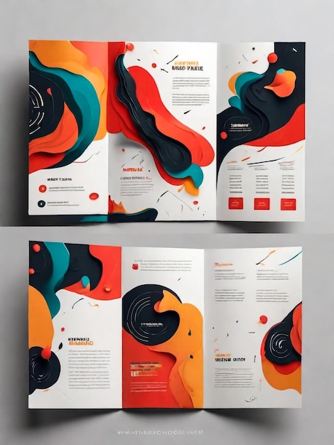 Corporate business trifold brochure template Modern Creative and Professional tri fold brochure vector design Simple and minimalist promotion layout with blue color