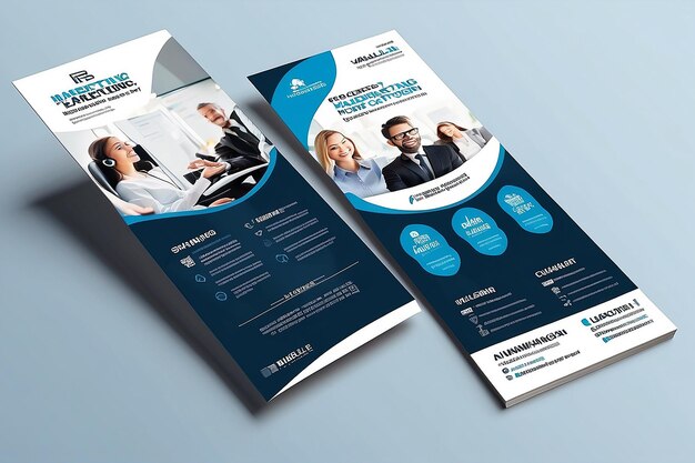 Corporate DL Flyer Design Rack Card Template for Marketing agency editable custom design