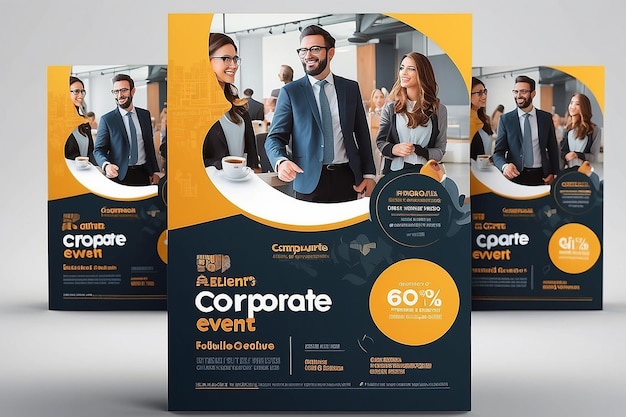 Photo corporate event poster template