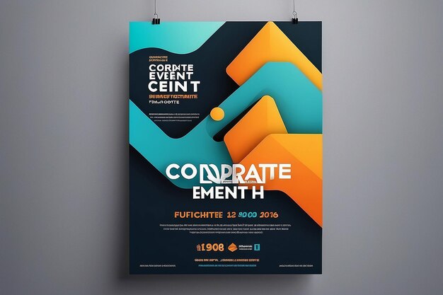 Photo corporate event poster template