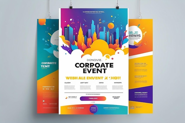 Photo corporate event poster template