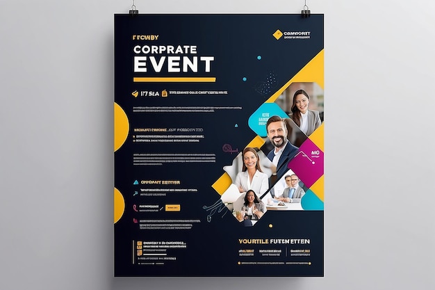 Photo corporate event poster template