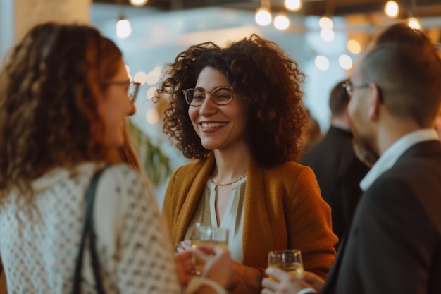 Corporate Event Professionals Building Connections Through Meaningful Conversation And Networking