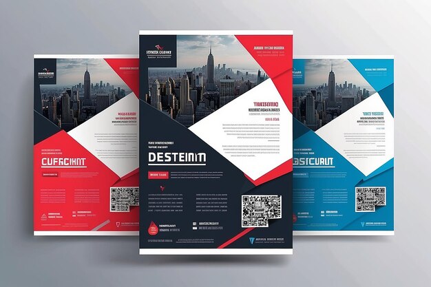 Photo corporate flyer template layout design