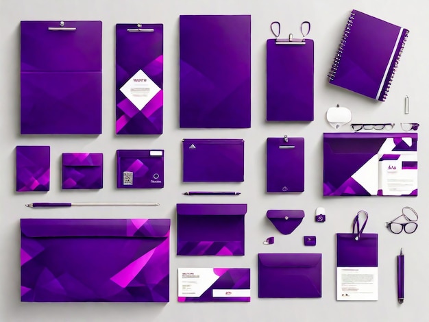 Фото Корпоративный набор идентичности stationery template design kit branding template редактируемый пакет идентичности бренда с абстрактным полутоновым эффектом фона для деловой компании