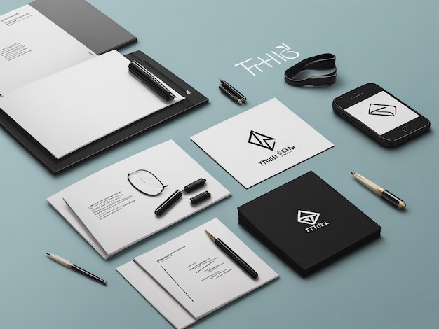 Corporate identity template set with logo sample Business stationery mockup for bakery or cafe Se