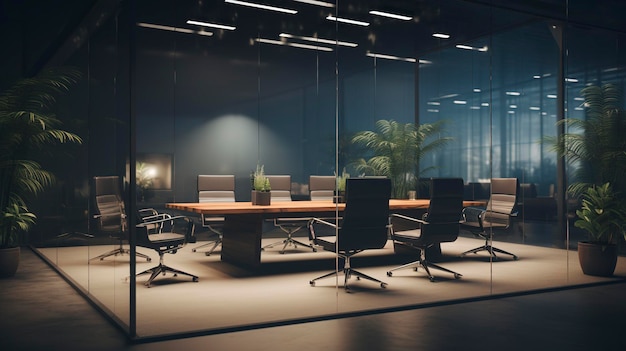 Corporate Meeting Room with Modern Furniture