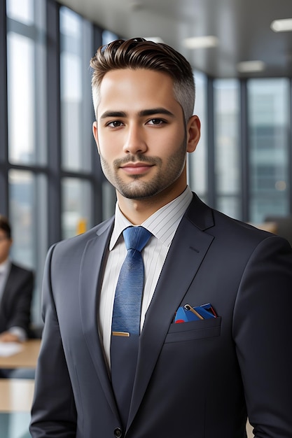 Corporate men portrait photography with office background