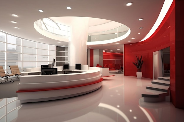 corporate modern business offices reception