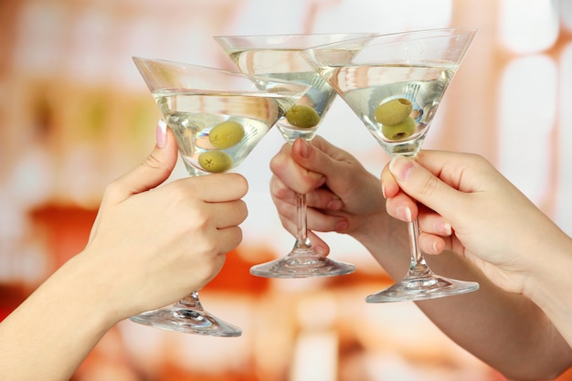 Photo corporate party martini glasses