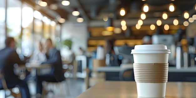 カフェでコーヒーを楽しむ企業のプロフェッショナル仕事と社会的な交流のやかな背景の中でコンセプト企業ライフスタイルコーヒーブレイク職場文化カジュアルなネットワーキング