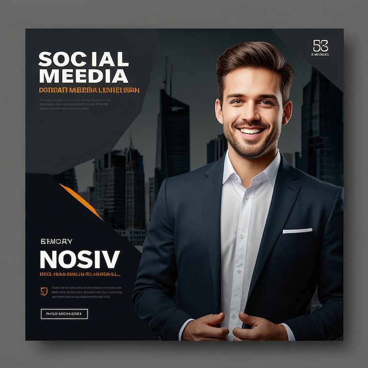 Photo corporate social media post template business social media banner design