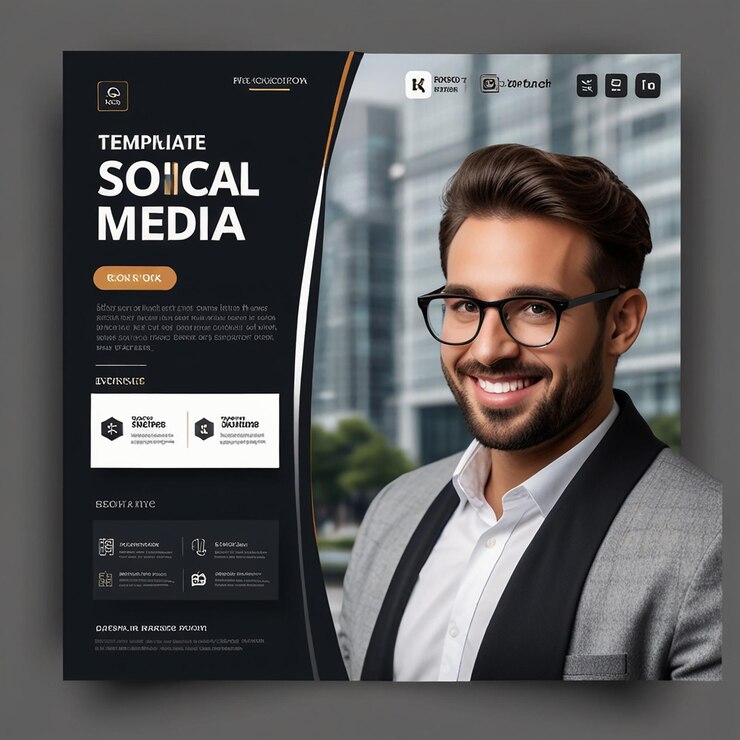 Photo corporate social media post template business social media banner design