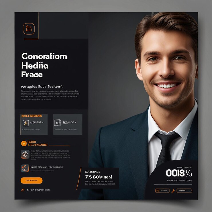 Photo corporate social media post template business social media banner design
