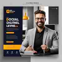 Photo corporate social media post template