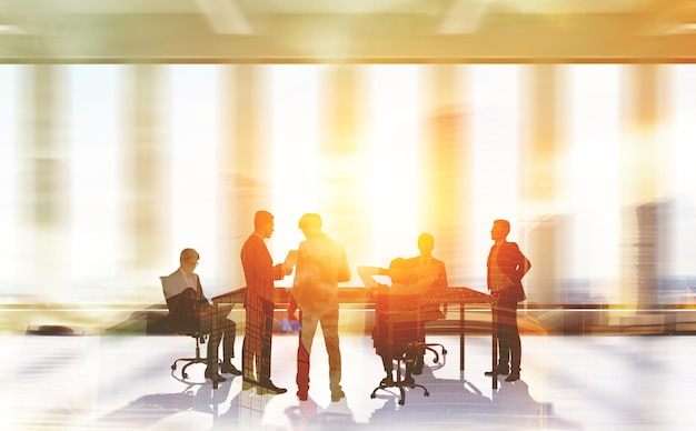 corporate workers meeting