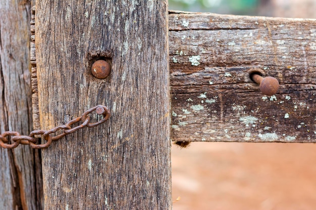 Corral portress of Brazilian farm Detail