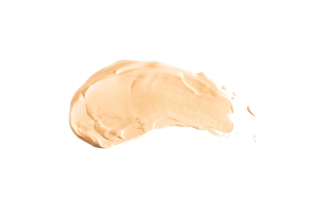 Correcting smear of concealer isolated on a white background