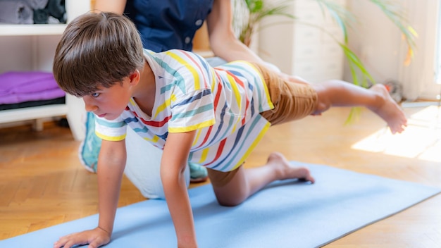 Corrective back exercise for children