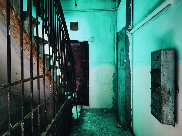 Photo corridor in abandoned building