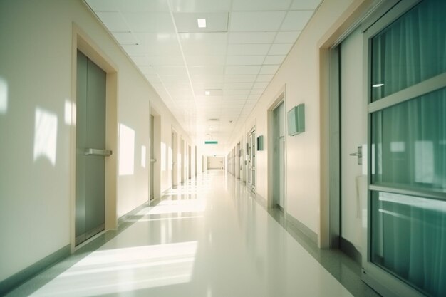 Corridor in the department of the hospital Generative AI