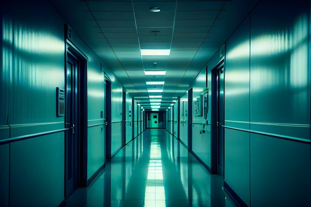 Corridor In Hospital Generative AIxA