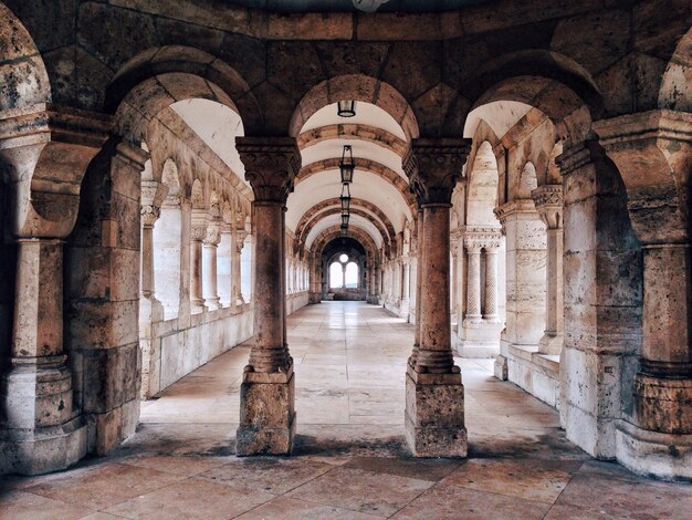 Corridor in old church