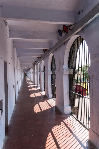 Corridor in a wing of the Port Blair Cellular Jail