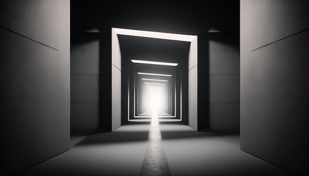 Corridor with light background Using your project UI UX Design