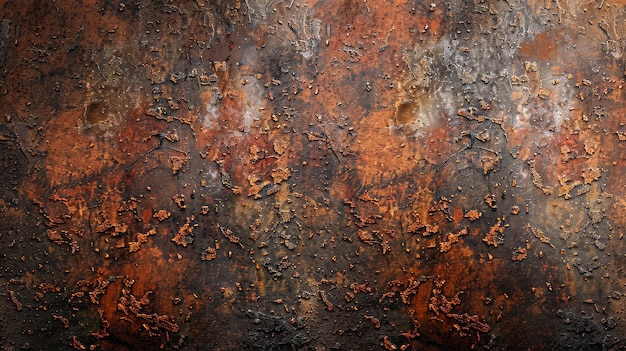 Corroded metal panel displays rusty texture and wear