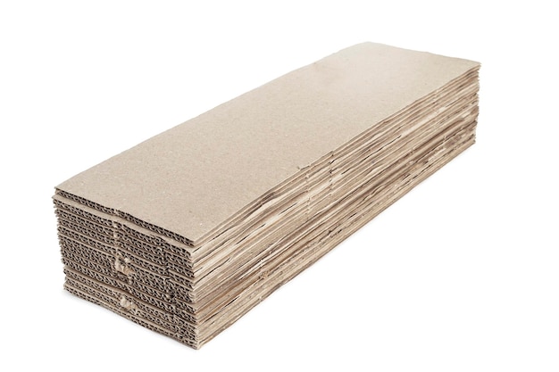 Corrugated cardboard isolated