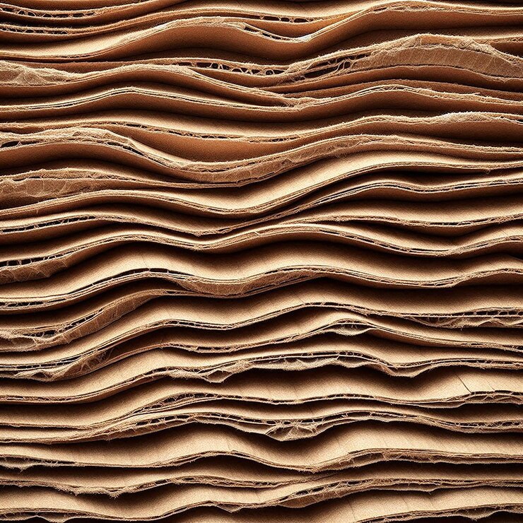Photo corrugated cardboard texture