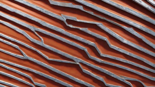 Corrugated metal surface