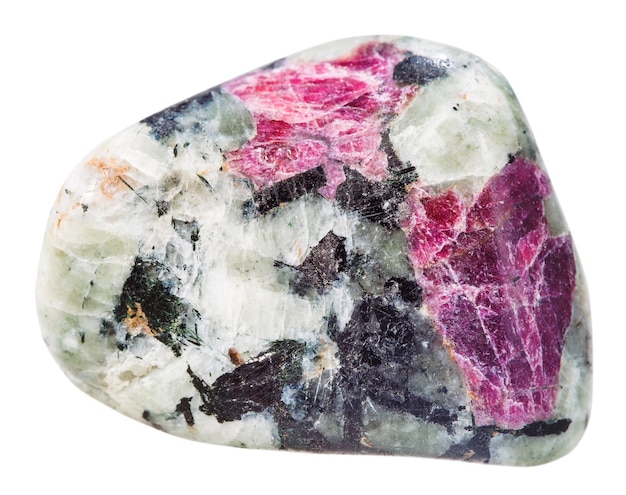 石英岩のコランダム結晶