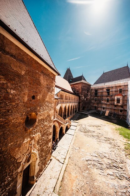 Corvin Castle with wooden bridge Hunedoara Hunyad Castle Transylvania Romania Europe