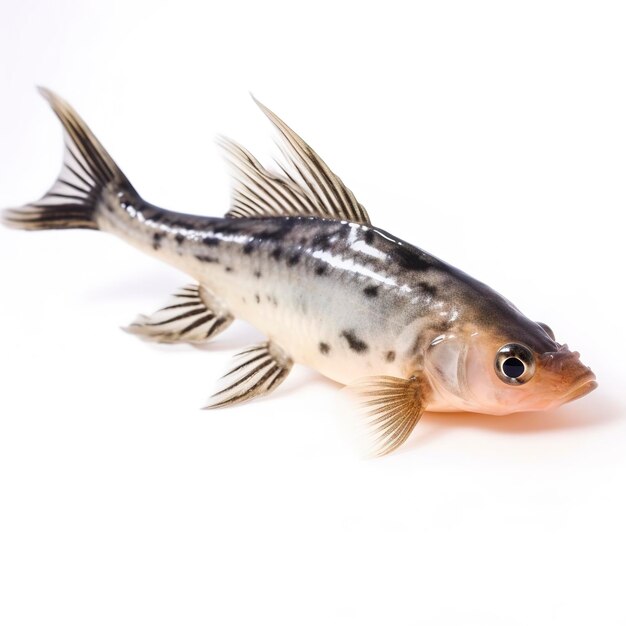 Corydoras catfish isolated on white background generate ai