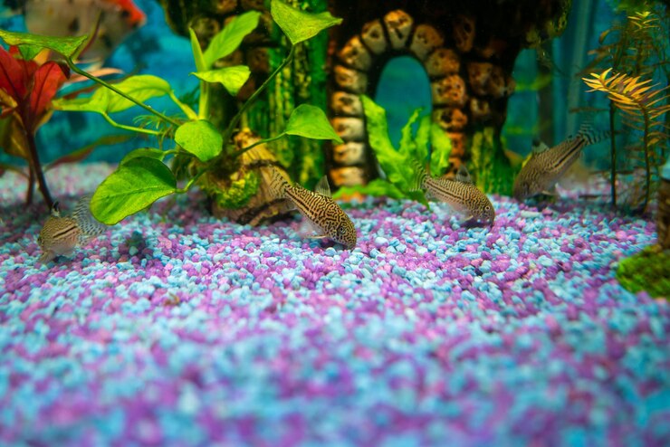 Фотография рыба corydoras trilineatus julii в домашнем аквариуме