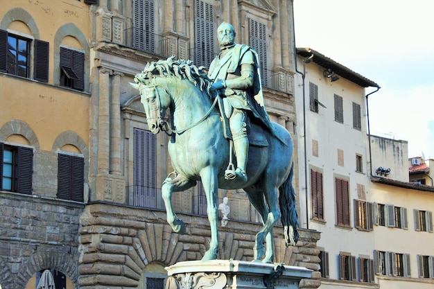 Photo cosimo medici piazza signoria florence italy