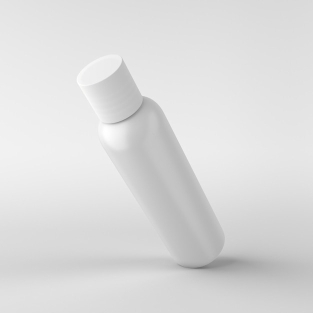 Cosmetic Bottle Right Side In White Background