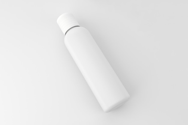 Cosmetic Bottle Top Side Isolated In White Background