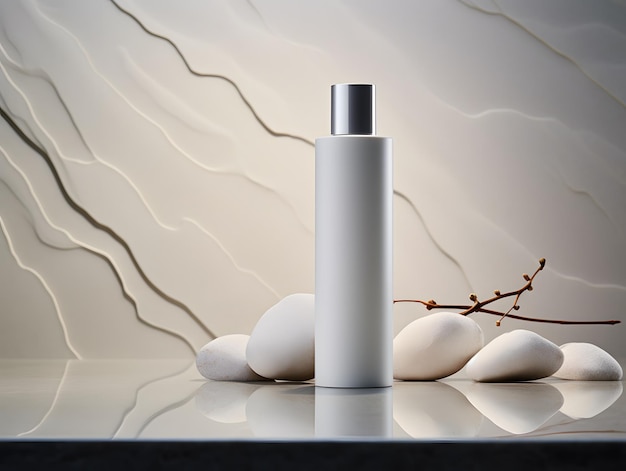 Cosmetic bottle with a refined matte finish