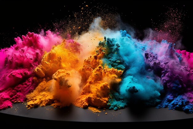 Cosmetic Brushes and Explosion Colorful Powders