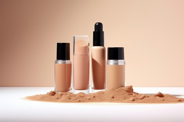 Cosmetic composition bottles of liquid foundation concealer and corrective creams