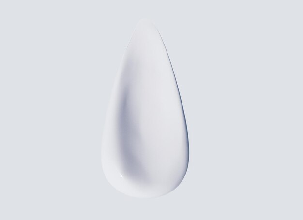 Photo cosmetic cream swatch texture 3d render cream swatch beauty milk liquid facial creme gellotion