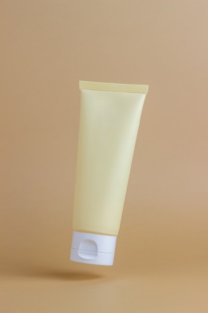 Cosmetic cream in a tube. Natural cosmetics. Skincare.