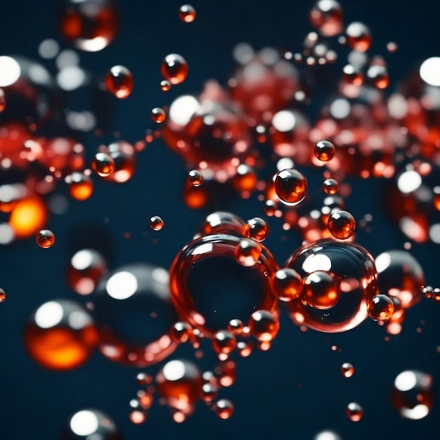 Молекулы жидких пузырьков косметической эссенции антиоксидант жидких пузырьков